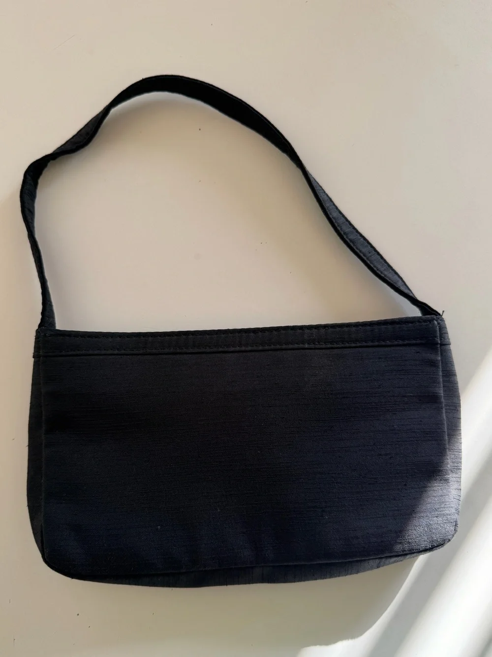 Black Sequin Accent Shoulder Bag